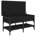 vidaXL Bancă de pantofi, negru, 82x42x45 cm, lemn prelucrat vidaXL Bancă de pantofi, negru, 82x42x45 cm, lemn prelucrat