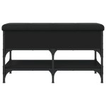vidaXL Bancă de pantofi, negru, 82x42x45 cm, lemn prelucrat vidaXL Bancă de pantofi, negru, 82x42x45 cm, lemn prelucrat