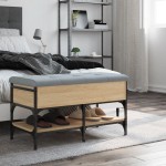 vidaXL Bancă pentru pantofi stejar sonoma 82x42x45 cm lemn prelucrat