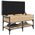 vidaXL Bancă pentru pantofi stejar sonoma 82x42x45 cm lemn prelucrat