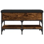 vidaXL Bancă de pantofi, stejar fumuriu, 82x42x45 cm, lemn prelucrat