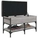 vidaXL Bancă de pantofi, gri sonoma, 82x42x45 cm, lemn prelucrat vidaXL Bancă de pantofi, gri sonoma, 82x42x45 cm, lemn prelucrat