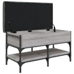 vidaXL Bancă de pantofi, gri sonoma, 82x42x45 cm, lemn prelucrat vidaXL Bancă de pantofi, gri sonoma, 82x42x45 cm, lemn prelucrat