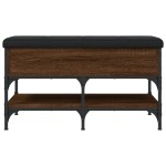 vidaXL Bancă de pantofi, stejar maro, 82x42x45 cm, lemn prelucrat