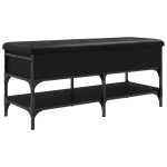 vidaXL Bancă de pantofi, negru, 102x42x45 cm, lemn prelucrat