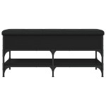 vidaXL Bancă de pantofi, negru, 102x42x45 cm, lemn prelucrat