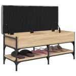 vidaXL Bancă pentru pantofi stejar sonoma 102x42x45 cm lemn prelucrat