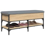 vidaXL Bancă pentru pantofi stejar sonoma 102x42x45 cm lemn prelucrat