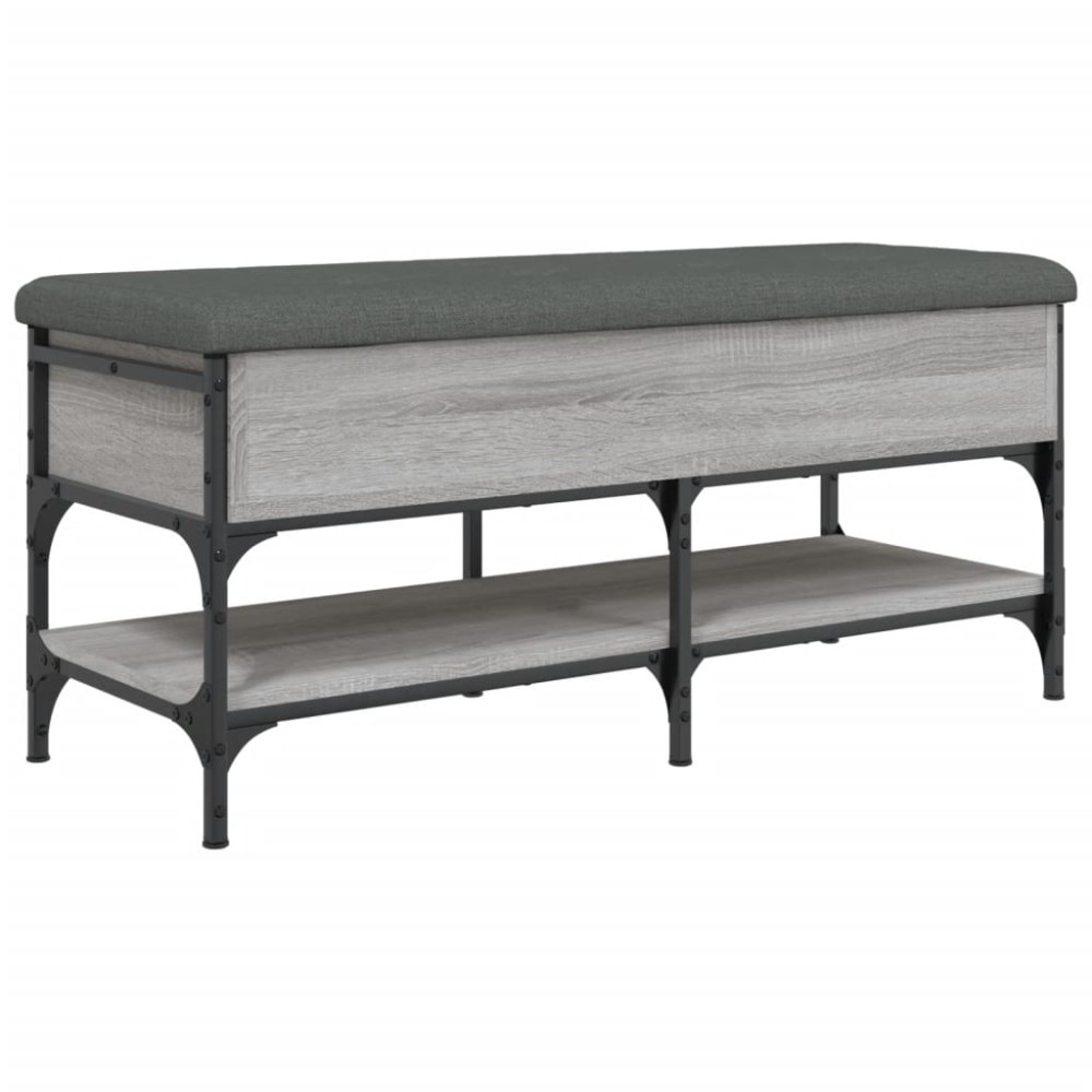 vidaXL Bancă de pantofi, gri sonoma, 102x42x45 cm, lemn prelucrat