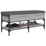 vidaXL Bancă de pantofi, gri sonoma, 102x42x45 cm, lemn prelucrat vidaXL Bancă de pantofi, gri sonoma, 102x42x45 cm, lemn prelucrat