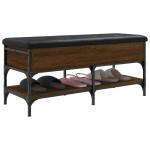 vidaXL Bancă de pantofi, stejar maro, 102x42x45 cm, lemn prelucrat