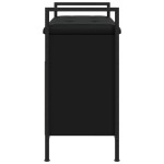 vidaXL Bancă de pantofi, negru, 65,5x32x57,5 cm, lemn prelucrat