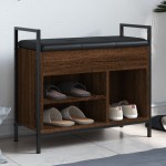 vidaXL Bancă de pantofi, stejar maro, 65,5x32x57,5 cm, lemn prelucrat vidaXL Bancă de pantofi, stejar maro, 65,5x32x57,5 cm, lemn prelucrat