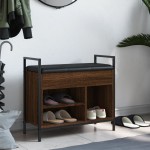 vidaXL Bancă de pantofi, stejar maro, 65,5x32x57,5 cm, lemn prelucrat vidaXL Bancă de pantofi, stejar maro, 65,5x32x57,5 cm, lemn prelucrat