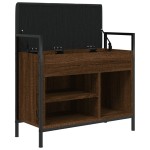 vidaXL Bancă de pantofi, stejar maro, 65,5x32x57,5 cm, lemn prelucrat vidaXL Bancă de pantofi, stejar maro, 65,5x32x57,5 cm, lemn prelucrat