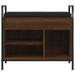 vidaXL Bancă de pantofi, stejar maro, 65,5x32x57,5 cm, lemn prelucrat vidaXL Bancă de pantofi, stejar maro, 65,5x32x57,5 cm, lemn prelucrat