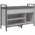 vidaXL Bancă de pantofi, gri sonoma, 85,5x32x57,5 cm, lemn prelucrat vidaXL Bancă de pantofi, gri sonoma, 85,5x32x57,5 cm, lemn prelucrat