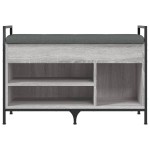 vidaXL Bancă de pantofi, gri sonoma, 85,5x32x57,5 cm, lemn prelucrat vidaXL Bancă de pantofi, gri sonoma, 85,5x32x57,5 cm, lemn prelucrat