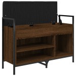 vidaXL Bancă de pantofi, stejar maro, 85,5x32x57,5 cm, lemn prelucrat