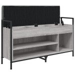 vidaXL Bancă de pantofi, gri sonoma, 105,5x32x57,5 cm, lemn prelucrat vidaXL Bancă de pantofi, gri sonoma, 105,5x32x57,5 cm, lemn prelucrat