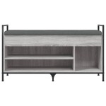 vidaXL Bancă de pantofi, gri sonoma, 105,5x32x57,5 cm, lemn prelucrat vidaXL Bancă de pantofi, gri sonoma, 105,5x32x57,5 cm, lemn prelucrat