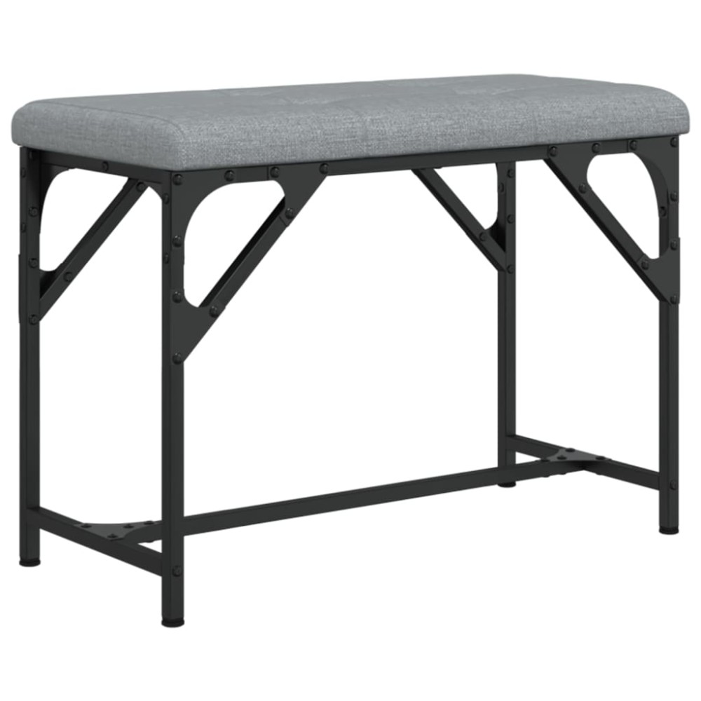 vidaXL Bancă de bucătărie, gri deschis, 62x32x45 cm, oțel și textil