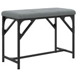 vidaXL Bancă de bucătărie, gri deschis, 62x32x45 cm, oțel și textil vidaXL Bancă de bucătărie, gri deschis, 62x32x45 cm, oțel și textil