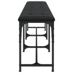 vidaXL Bancă de bucătărie, negru, 186x32x45 cm, oțel și textil vidaXL Bancă de bucătărie, negru, 186x32x45 cm, oțel și textil