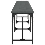 vidaXL Bancă de bucătărie, gri închis, 186x32x45 cm, oțel și textil vidaXL Bancă de bucătărie, gri închis, 186x32x45 cm, oțel și textil
