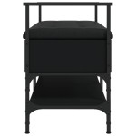 vidaXL Bancă de pantofi, negru, 85,5x42x57,5 cm, lemn prelucrat