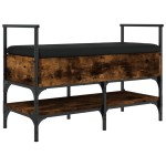 vidaXL Bancă de pantofi, stejar fumuriu 85,5x42x57,5 cm lemn prelucrat