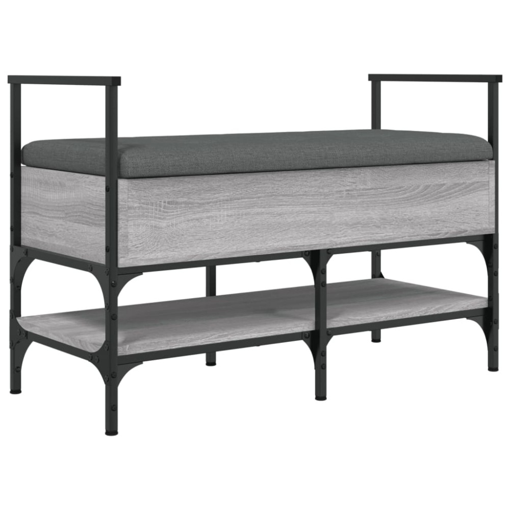 vidaXL Bancă de pantofi, gri sonoma, 85,5x42x57,5 cm, lemn prelucrat