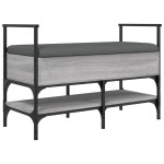vidaXL Bancă de pantofi, gri sonoma, 85,5x42x57,5 cm, lemn prelucrat