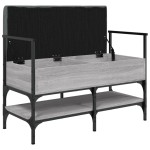 vidaXL Bancă de pantofi, gri sonoma, 85,5x42x57,5 cm, lemn prelucrat