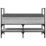 vidaXL Bancă de pantofi, gri sonoma, 85,5x42x57,5 cm, lemn prelucrat