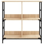 vidaXL Bibliotecă, stejar sonoma, 78,5x33x82 cm, lemn prelucrat vidaXL Bibliotecă, stejar sonoma, 78,5x33x82 cm, lemn prelucrat