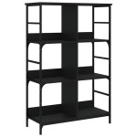 vidaXL Bibliotecă, negru, 78,5x33x117,5 cm, lemn prelucrat vidaXL Bibliotecă, negru, 78,5x33x117,5 cm, lemn prelucrat