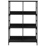 vidaXL Bibliotecă, negru, 78,5x33x117,5 cm, lemn prelucrat vidaXL Bibliotecă, negru, 78,5x33x117,5 cm, lemn prelucrat