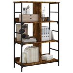vidaXL Bibliotecă, stejar fumuriu, 78,5x33x117,5 cm, lemn prelucrat vidaXL Bibliotecă, stejar fumuriu, 78,5x33x117,5 cm, lemn prelucrat