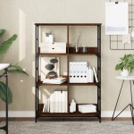 vidaXL Bibliotecă, stejar maro, 78,5x33x117,5 cm, lemn prelucrat vidaXL Bibliotecă, stejar maro, 78,5x33x117,5 cm, lemn prelucrat
