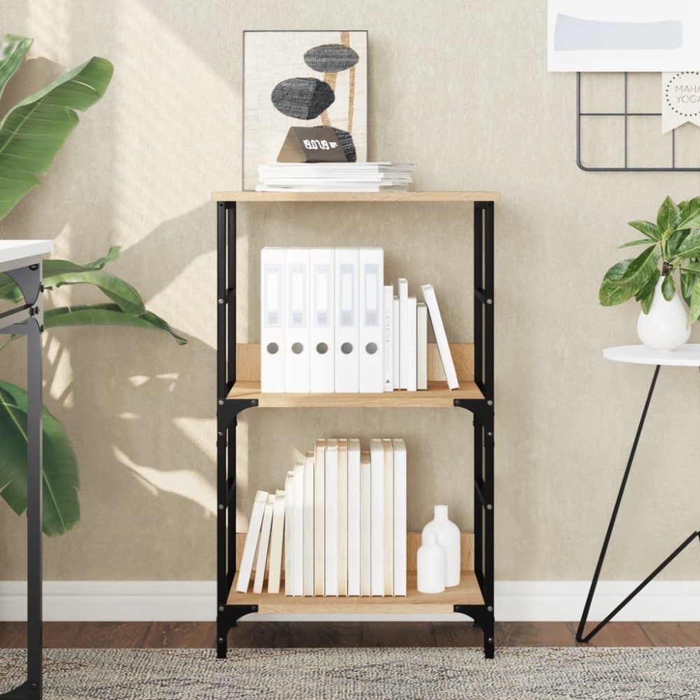 vidaXL Bibliotecă, stejar sonoma, 50x33x82 cm, lemn prelucrat