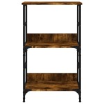 vidaXL Bibliotecă, stejar fumuriu, 50x33x82 cm, lemn prelucrat