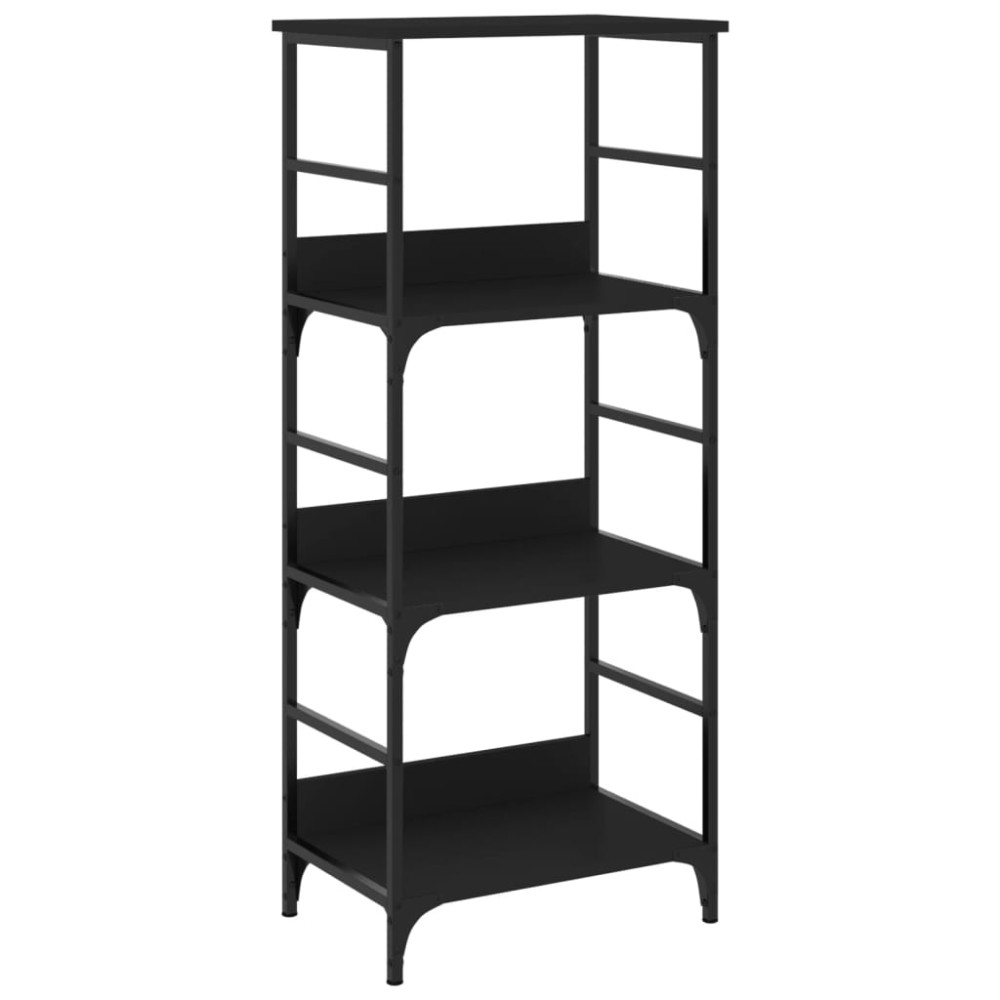 vidaXL Bibliotecă, negru, 50x33x117,5 cm, lemn prelucrat