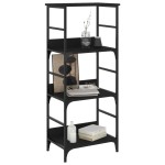 vidaXL Bibliotecă, negru, 50x33x117,5 cm, lemn prelucrat vidaXL Bibliotecă, negru, 50x33x117,5 cm, lemn prelucrat