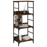 vidaXL Raft de cărți stejar afumat 50x33x117,5 cm lemn prelucrat vidaXL Raft de cărți stejar afumat 50x33x117,5 cm lemn prelucrat