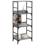 vidaXL Raft de cărți gri sonoma 50x33x117,5 cm lemn prelucrat