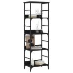 vidaXL Bibliotecă, negru, 50x33x153 cm, lemn prelucrat vidaXL Bibliotecă, negru, 50x33x153 cm, lemn prelucrat