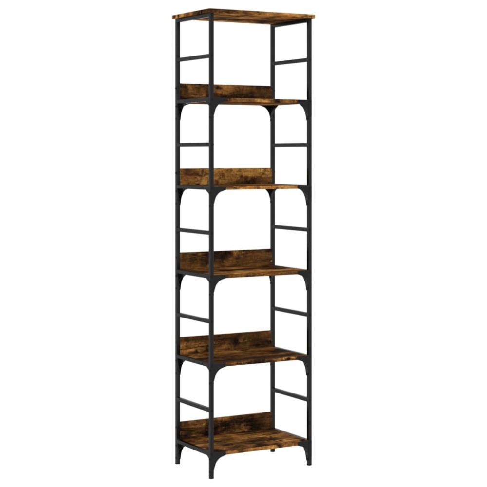 vidaXL Bibliotecă, stejar fumuriu, 50x33x188,5 cm, lemn prelucrat