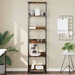 vidaXL Bibliotecă, stejar fumuriu, 50x33x188,5 cm, lemn prelucrat vidaXL Bibliotecă, stejar fumuriu, 50x33x188,5 cm, lemn prelucrat