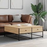vidaXL Măsuță de cafea stejar sonoma 100x99x40 cm lemn prelucrat vidaXL Măsuță de cafea stejar sonoma 100x99x40 cm lemn prelucrat